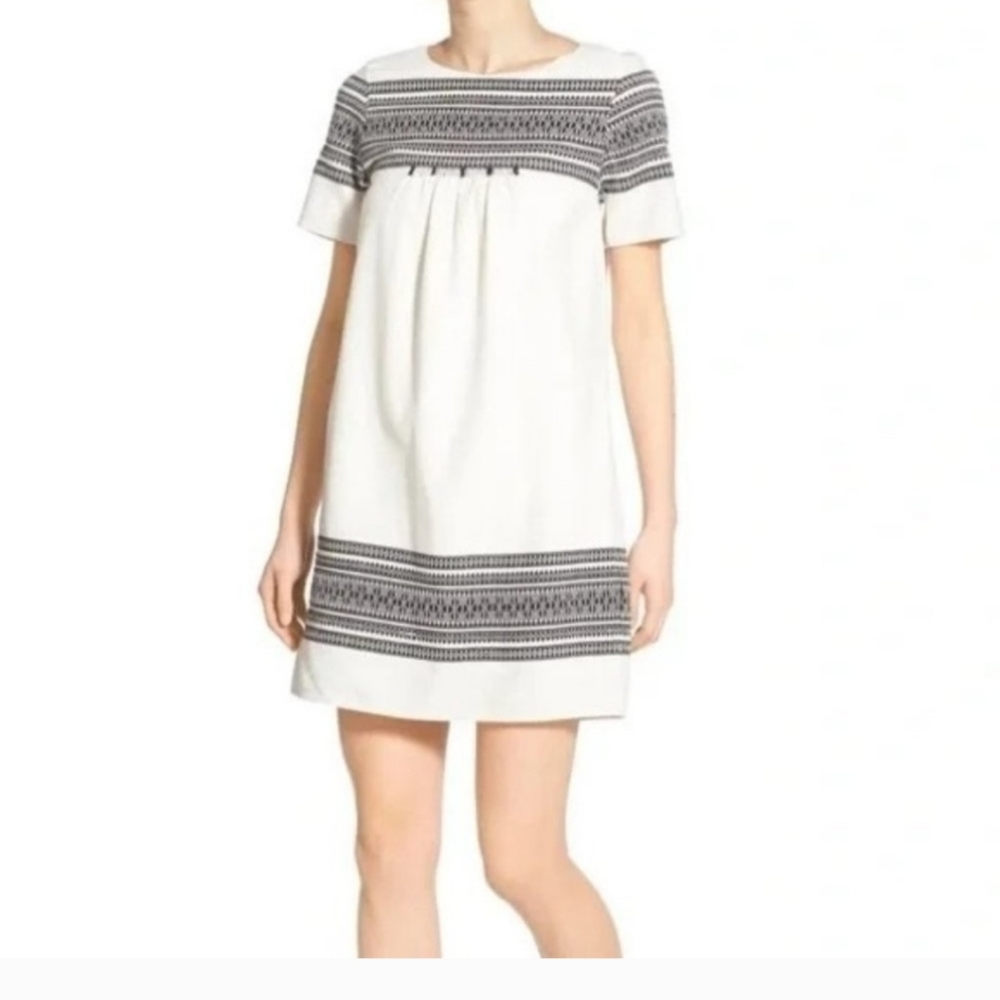 Madewell cabana jacquard shift dress Size XXS and Ann Taylor blue top